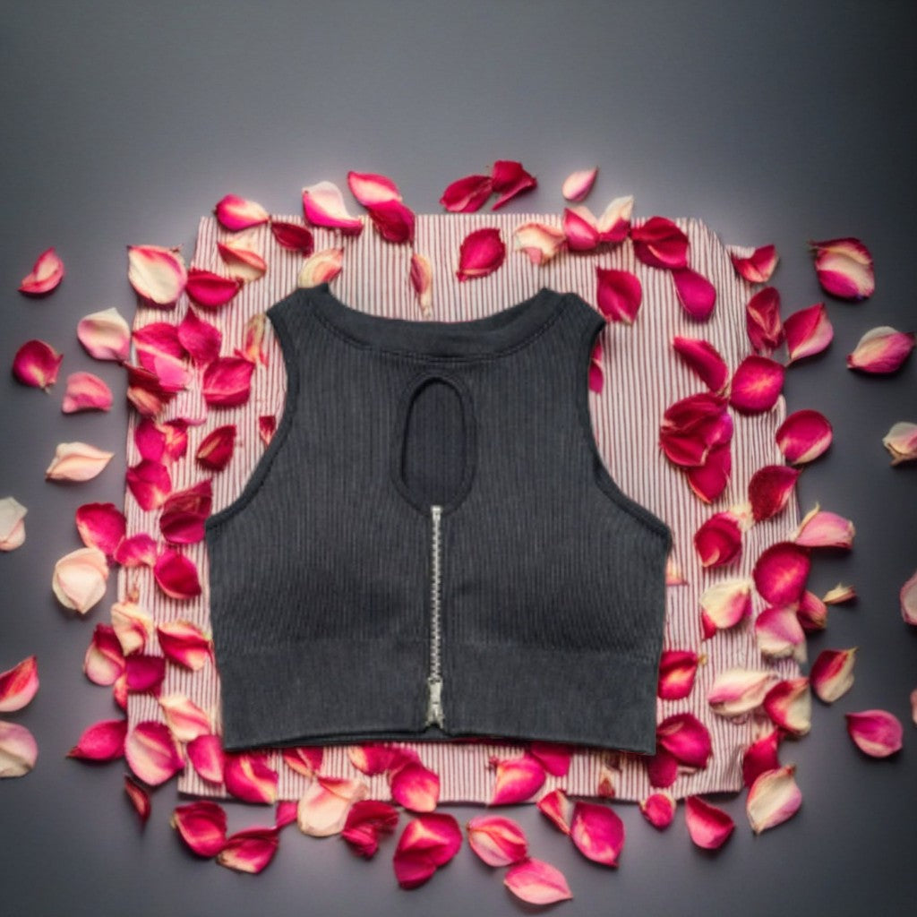 Femboy Techwear Cropped Zipper Shirt, Astolfo Inspired, Sexy Clothing, Cute Femboyfits, Sissy Style - Femboyzone